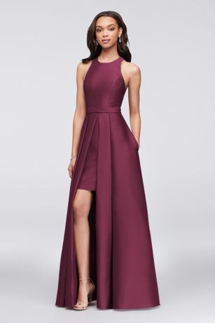 maroon purple dress