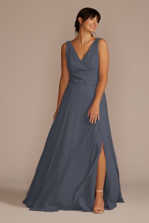 pewter bridesmaid dresses