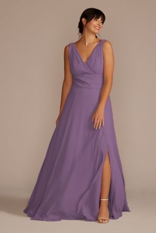 david's bridal lilac dress