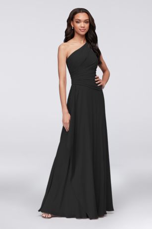 Picture of One-Shoulder Georgette Cascade Dress