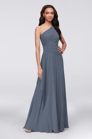 steel blue davids bridal dress