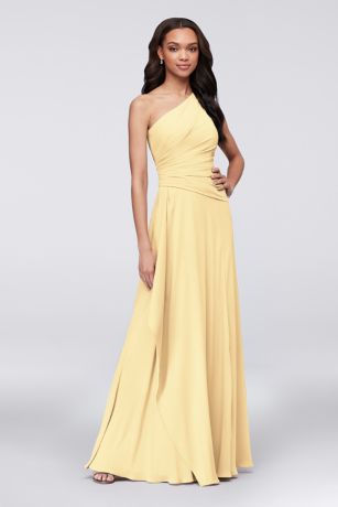 Picture of One-Shoulder Georgette Cascade Dress