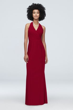 david's bridal wrap bridesmaid dress