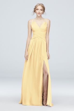 Yellow Bridesmaid Dresses In Pale Mustard Pastel Shades