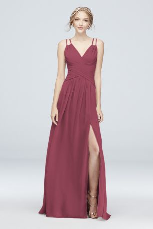 hot pink and black bridesmaid dresses