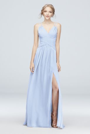 david's bridal light blue dress