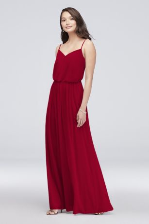 david's bridal mesh bridesmaid dress