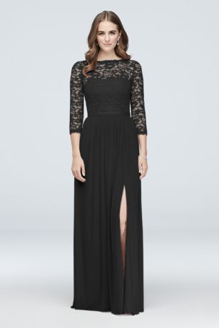 david's bridal black bridesmaid dresses