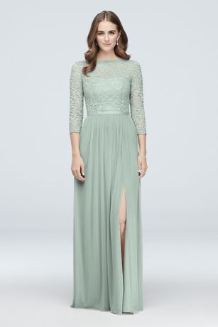 david's bridal sage green bridesmaid dress