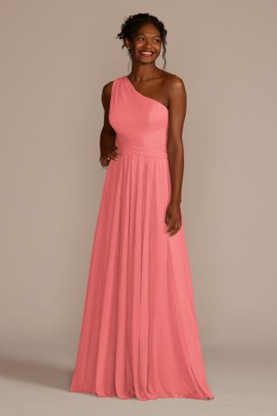 Picture of Mesh One-Shoulder Dress with Full Skirt