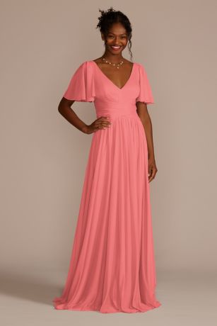 coral bridesmaid dresses david's bridal