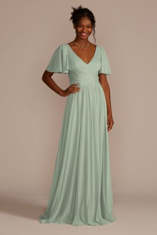 sage green bridesmaid dress short