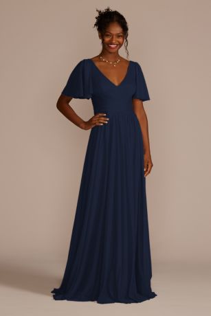 david's bridal navy blue bridesmaid dresses