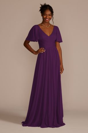 plum short bridesmaid dresses