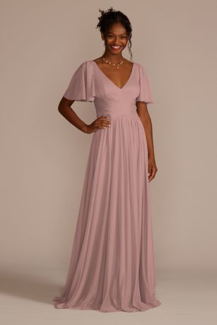 david's bridal mauve bridesmaid dresses