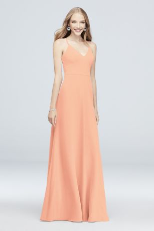 Picture of Chiffon V-Neck Spaghetti Strap Bridesmaid Dress