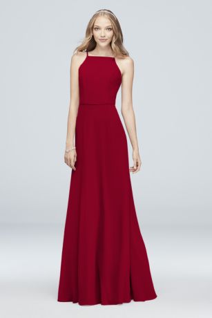 bridesmaid high neck dresses