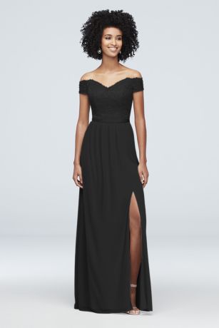 womens black evening gowns