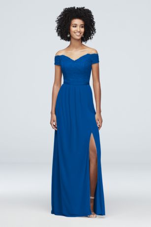 long blue dress for wedding