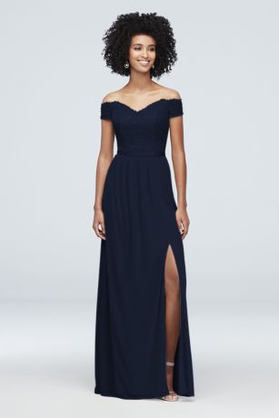 david's bridal navy blue bridesmaid dresses