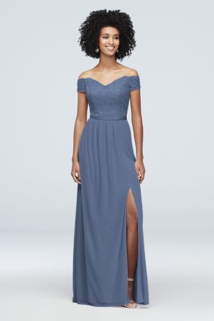 david's bridal steel blue