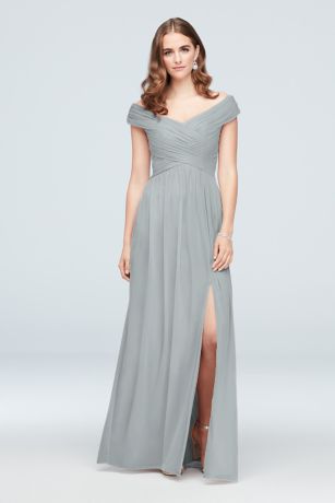Picture of Crisscross Off-the-Shoulder Mesh Dress