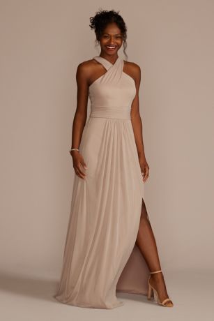 david's bridal biscotti dress