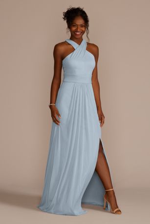 dusty blue bridesmaid jumpsuit