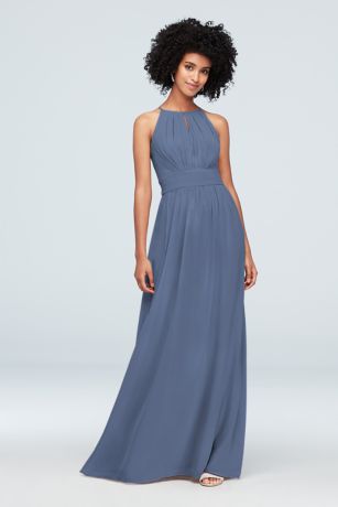 steel blue bridesmaid dresses david's bridal