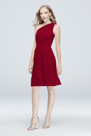 davids bridal bridesmaid one shoulder