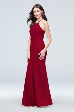 High-Neck Bridesmaid Dress 