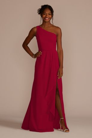 david's bridal one strap bridesmaid dress