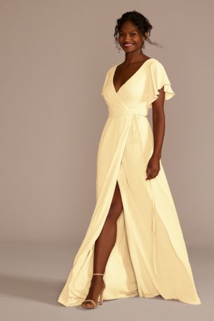 David's bridal store yellow bridesmaid dresses