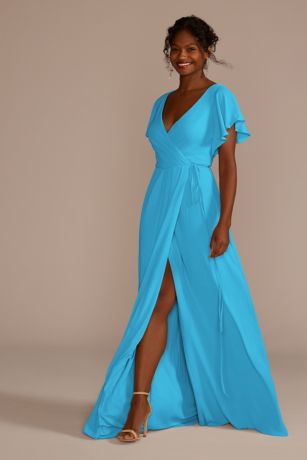 malibu blue mother of the bride dress