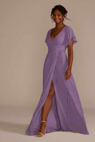 purple maid of honor dress