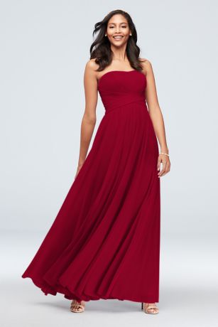 david's bridal strapless bridesmaid