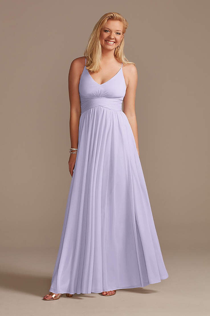 David’s Bridal lavender Bridesmaid dresses