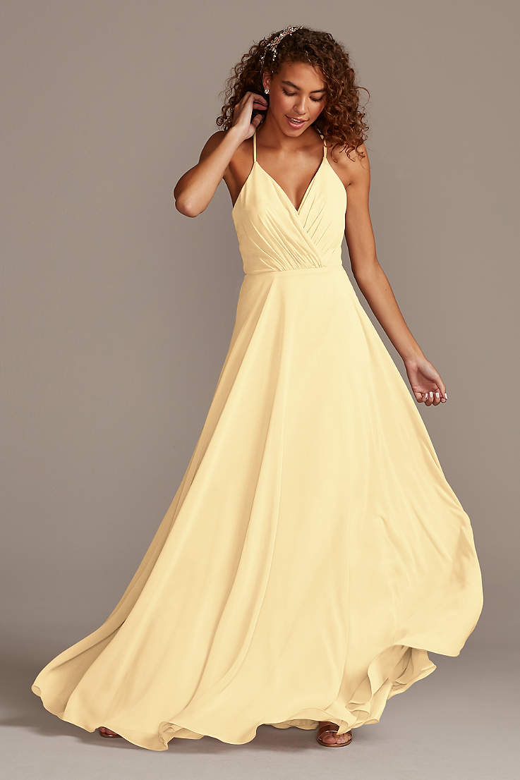 yellow wedding dress for bridesmaid