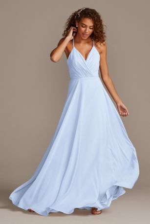 david's bridal light blue dress