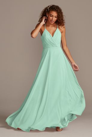 david's bridal mint bridesmaid dress