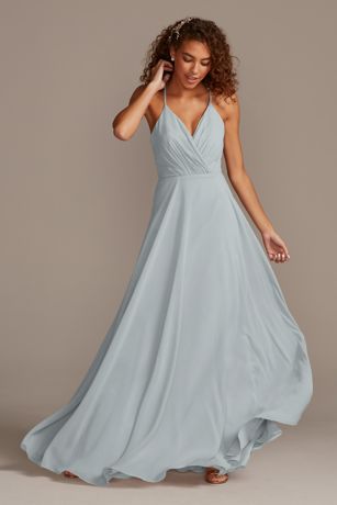 david's bridal gray dress