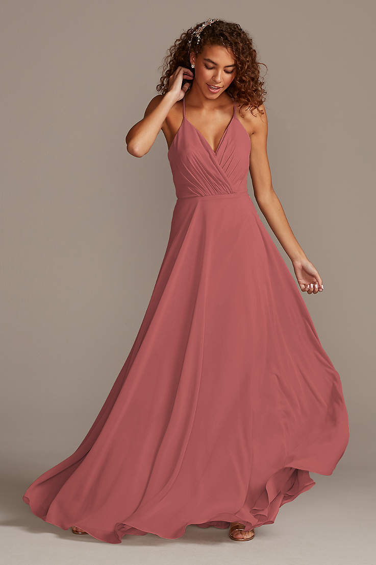 All Sizes Bridesmaid Dress CORAL PINK 