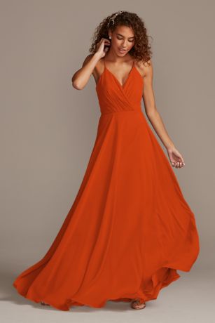 burnt orange bridesmaid dresses david's bridal