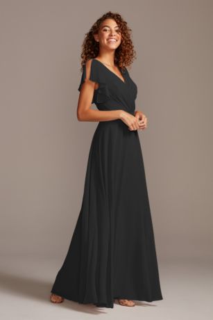 black winter bridesmaid dresses