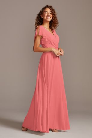 david's bridal coral reef bridesmaid dress