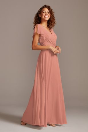 coral formal gown