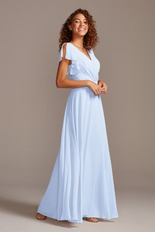 davids bridal blue dress