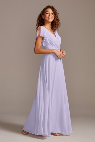 purple and grey bridesmaid dresses