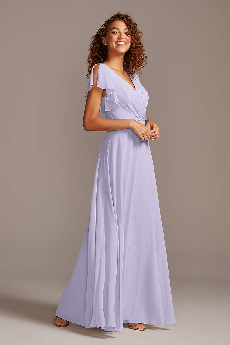 Light purple bridesmaid dresses Long