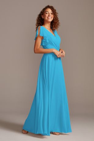 malibu blue mother of the bride dress